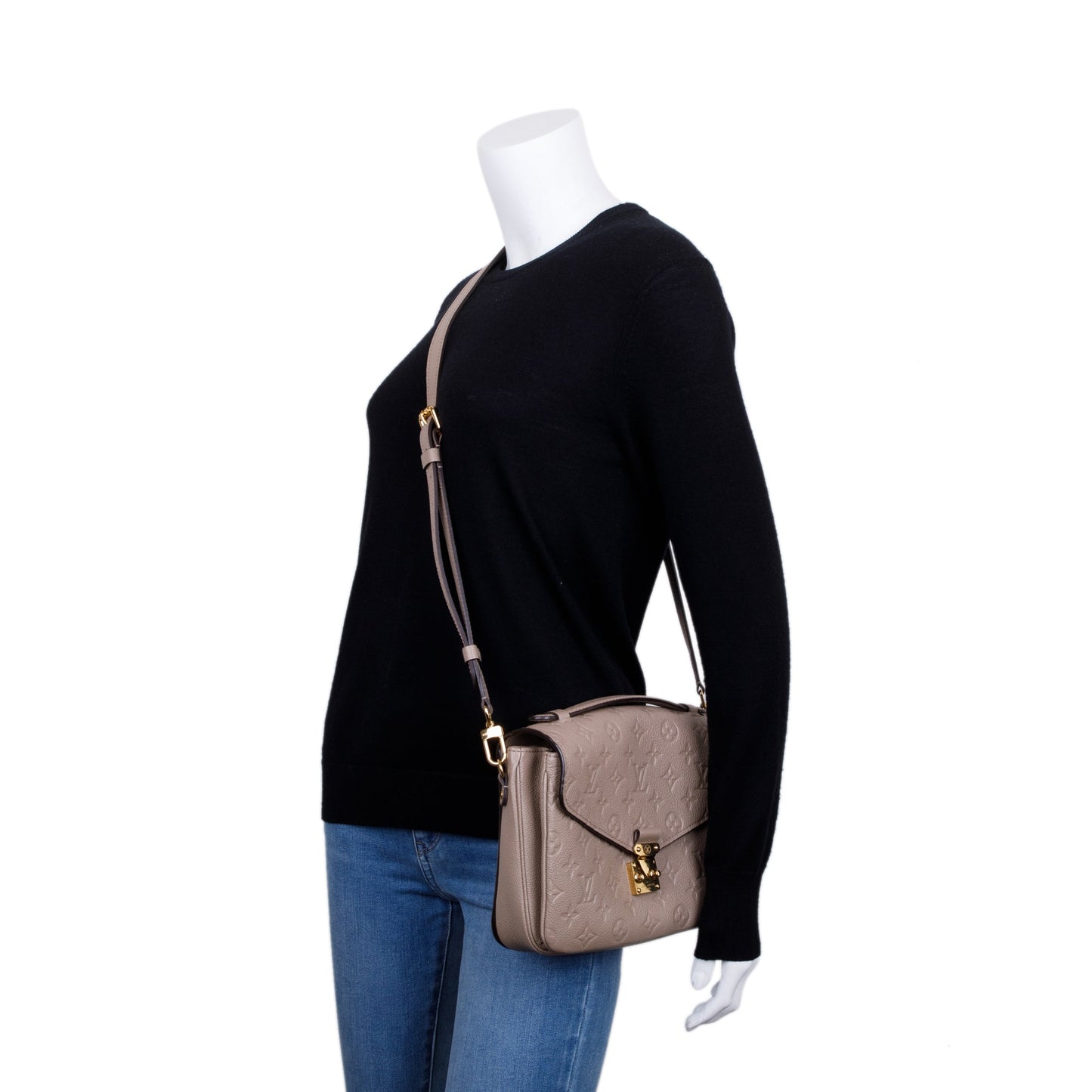 Louis Vuitton 2022 Turtledove Monogram Empreinte Pochette Metis