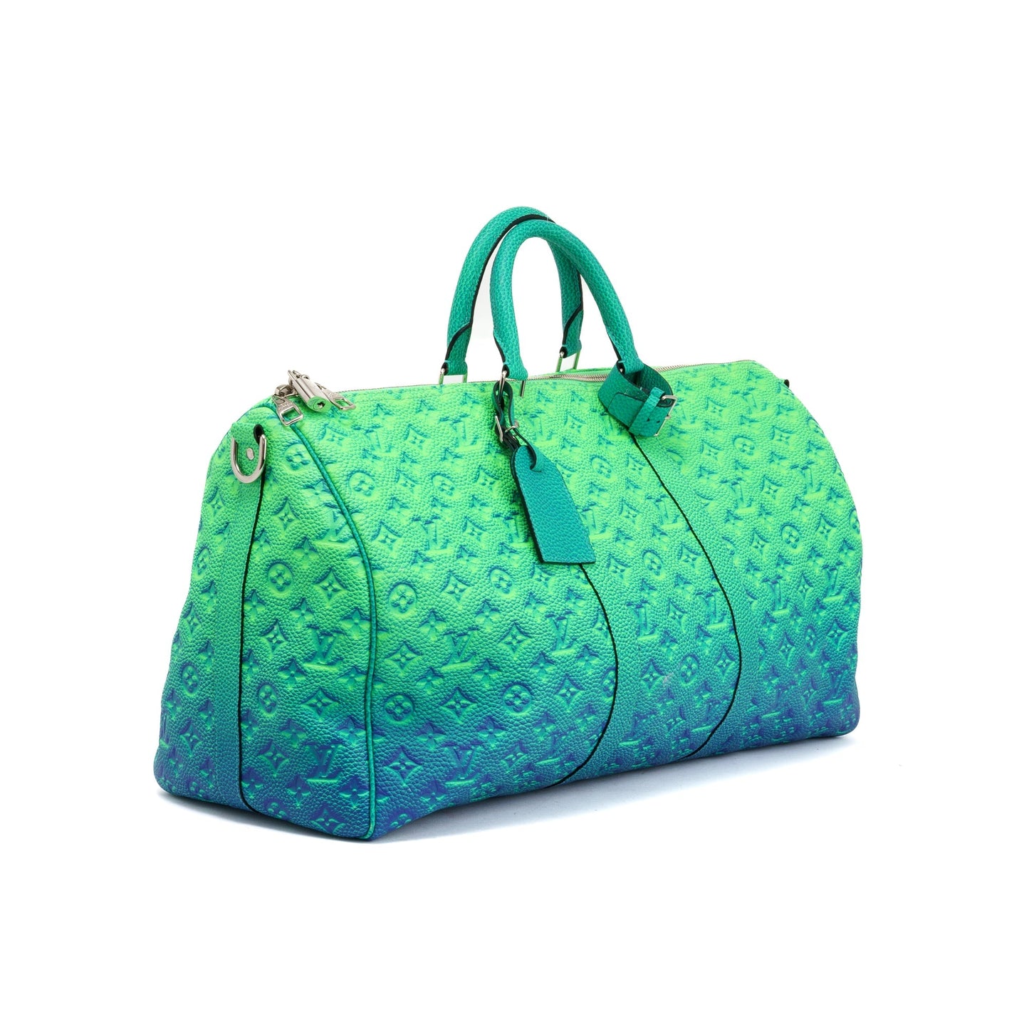Louis Vuitton 2022 Virgil Abloh Monogram Taurillon Illusion Keepall Bandouliere 50