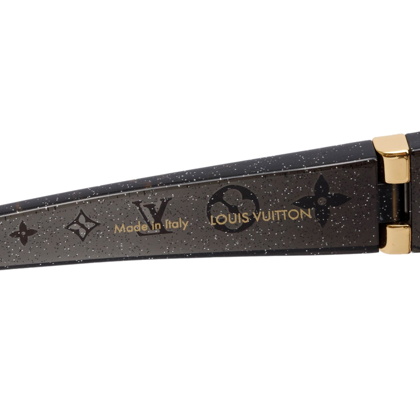 Louis Vuitton 2022 Z1855W Black Glitter Acetate Obsession GM Sunglasses