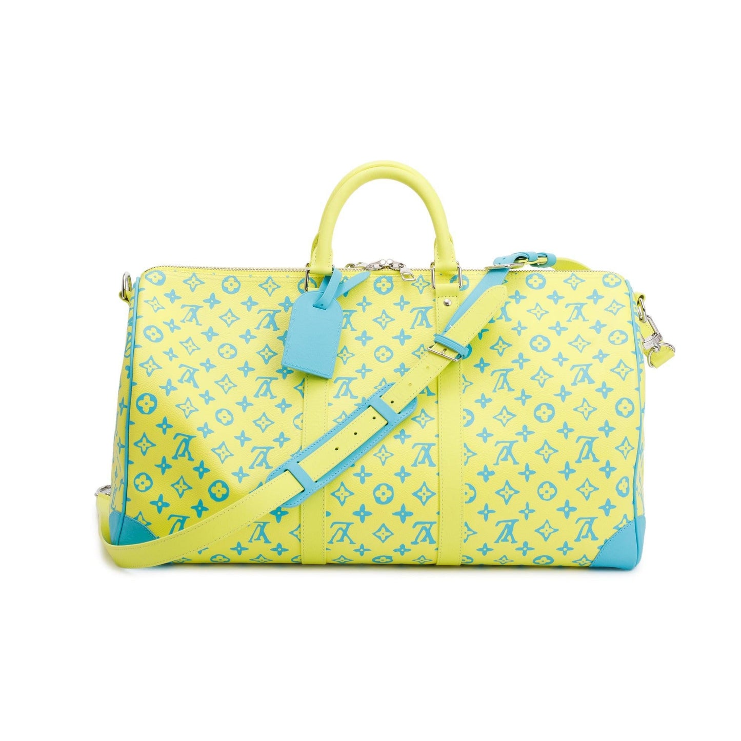 Louis Vuitton 2023 Lime Monogram Playground Keepall Bandouliere 50
