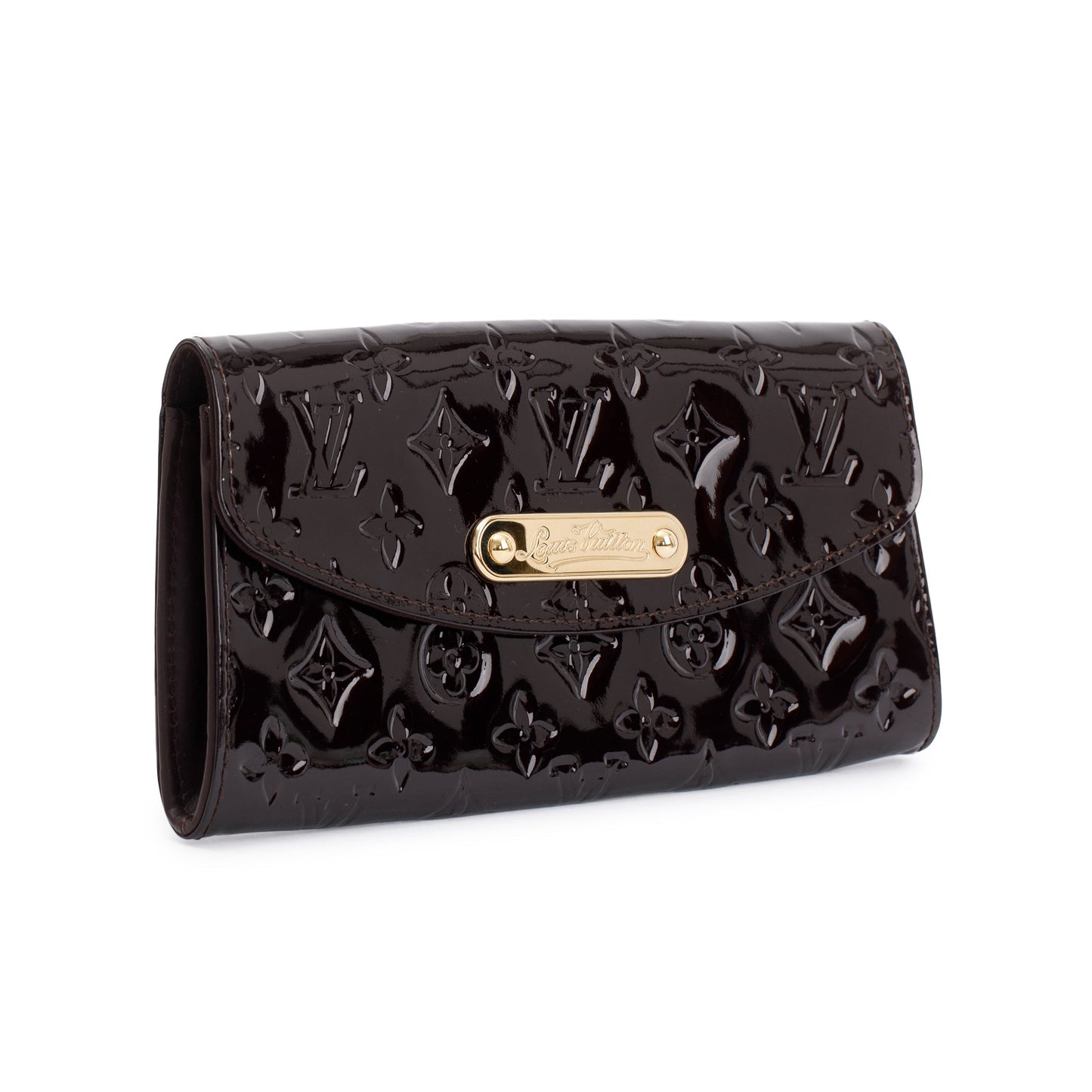 Louis Vuitton Amarante Monogram Vernis Patent Leather Sunset Boulevard Clutch
