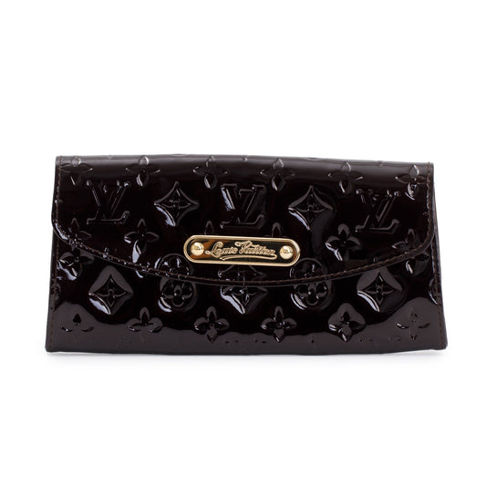 Louis Vuitton Amarante Monogram Vernis Patent Leather Sunset Boulevard Clutch