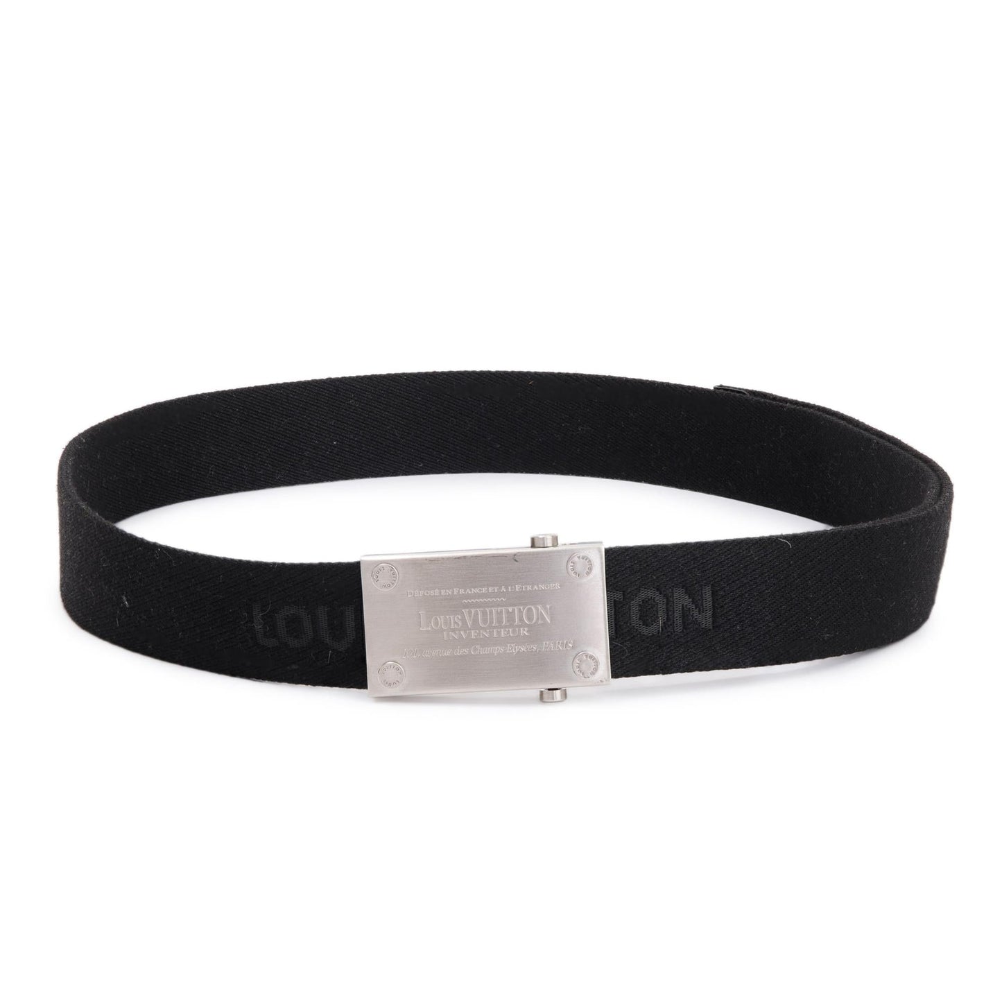 Louis Vuitton Black Bengale Inventeur Belt 95 38
