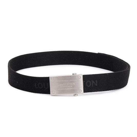 Louis Vuitton Black Bengale Inventeur Belt 95 38