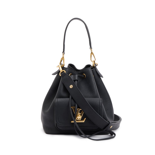 Louis Vuitton Black Calfskin Lockme Bucket Bag