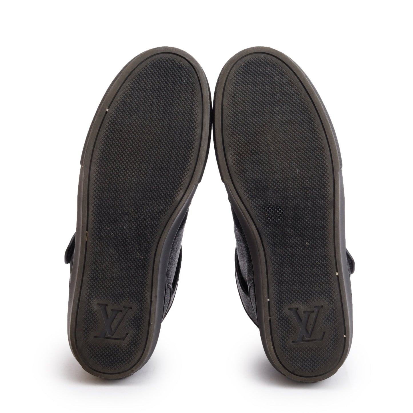Louis Vuitton Black Damier Graphite Canvas Acapulco Mid-Top Sneakers, Size 9