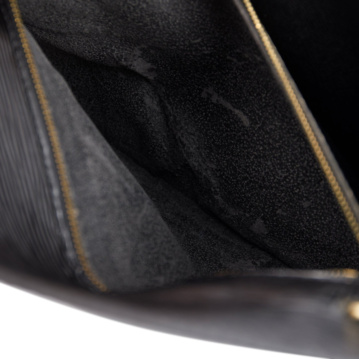 Louis Vuitton Black Epi Leather Pochette Sellier Dragonne Wristlet Clutch