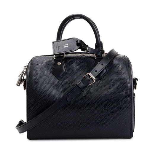 Louis Vuitton Black Epi Leather Speedy Bandouliere 25