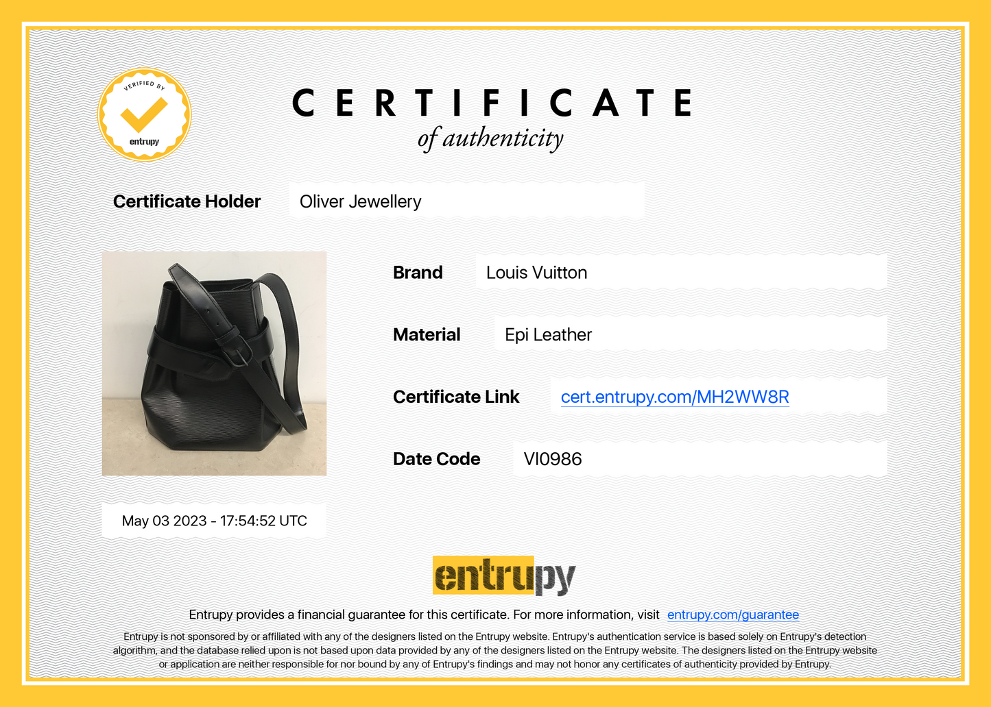 Louis Vuitton Black Epi Sac de Paule PM Bag