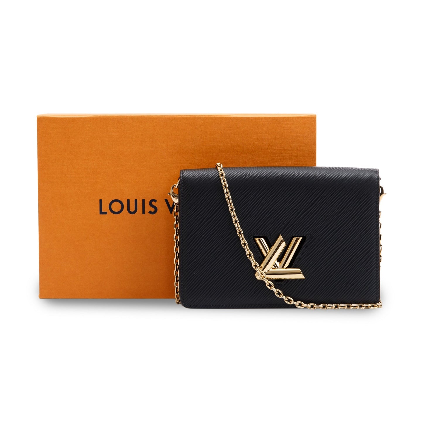 Louis Vuitton Black Epi Twist Belt Chain Wallet