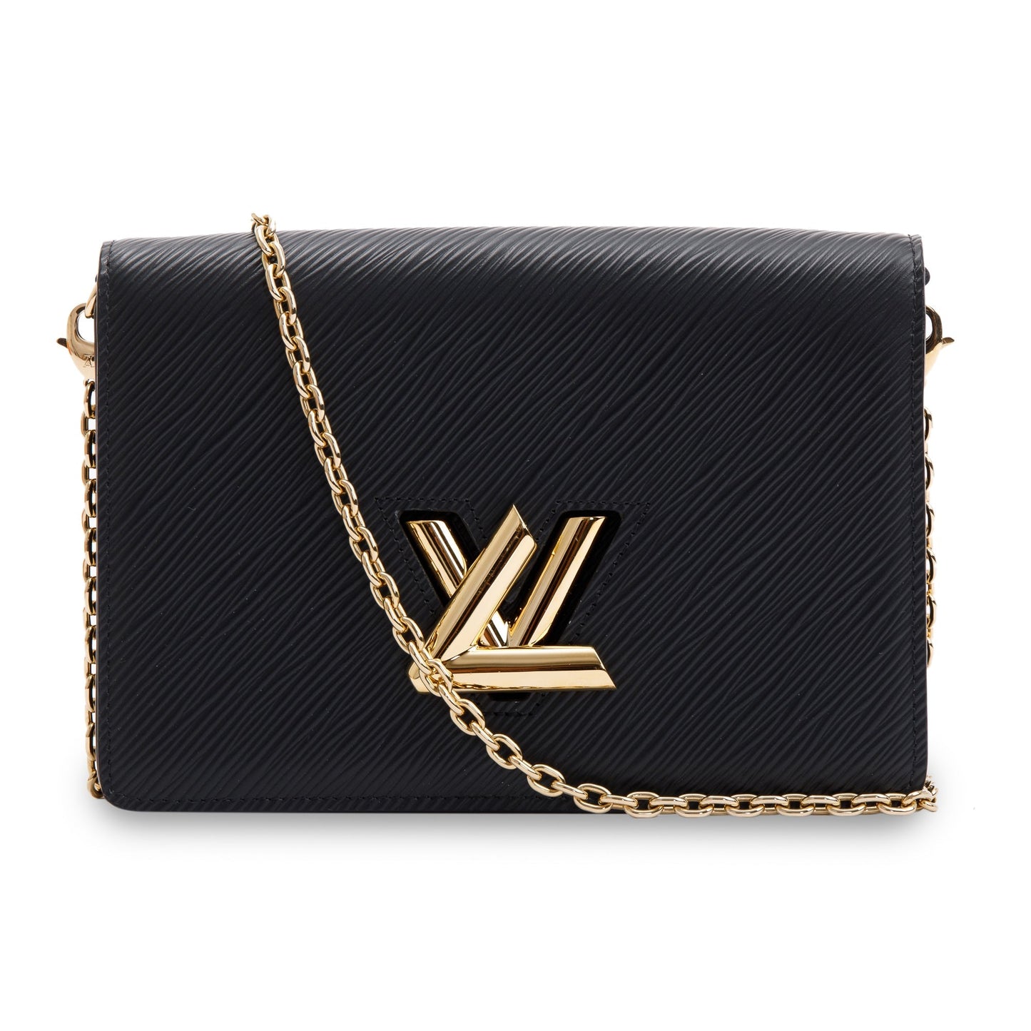 Louis Vuitton Black Epi Twist Belt Chain Wallet