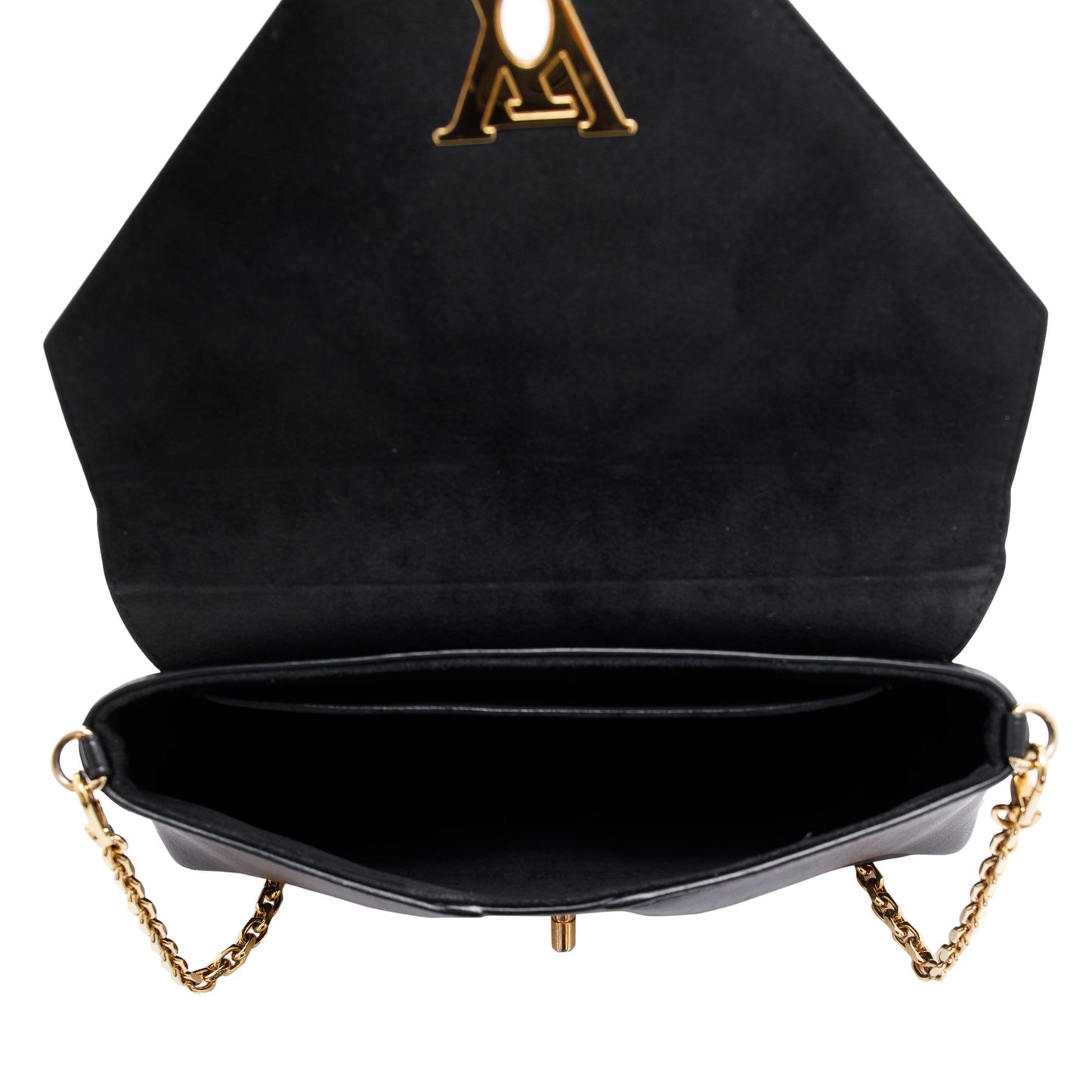 Louis Vuitton Black Leather Love Note Bag