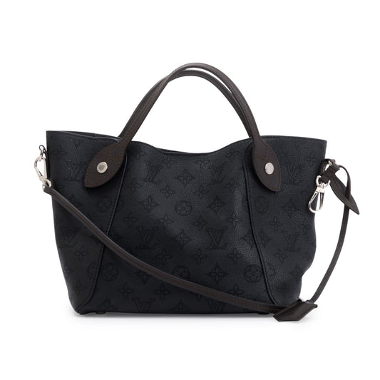 Louis Vuitton Black Mahina Leather Hina Pm Tote