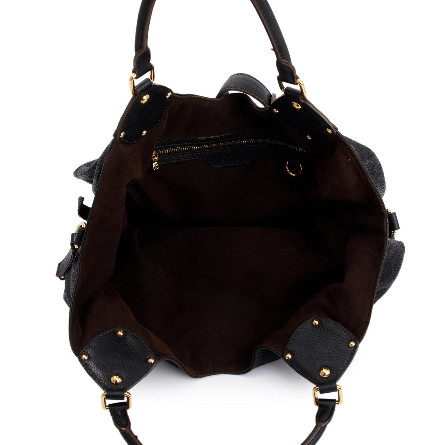 Louis Vuitton Black Mahina Leather XL Hobo