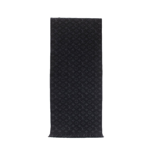 Louis Vuitton Black Monogram Classic Wool Scarf