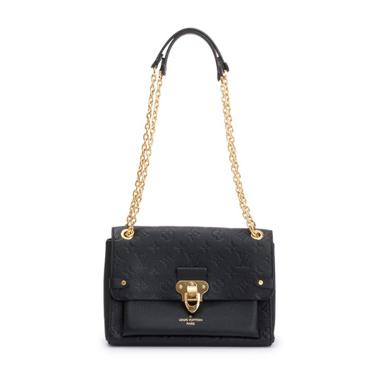Louis Vuitton Black Monogram Empreinte Leather Vavin PM