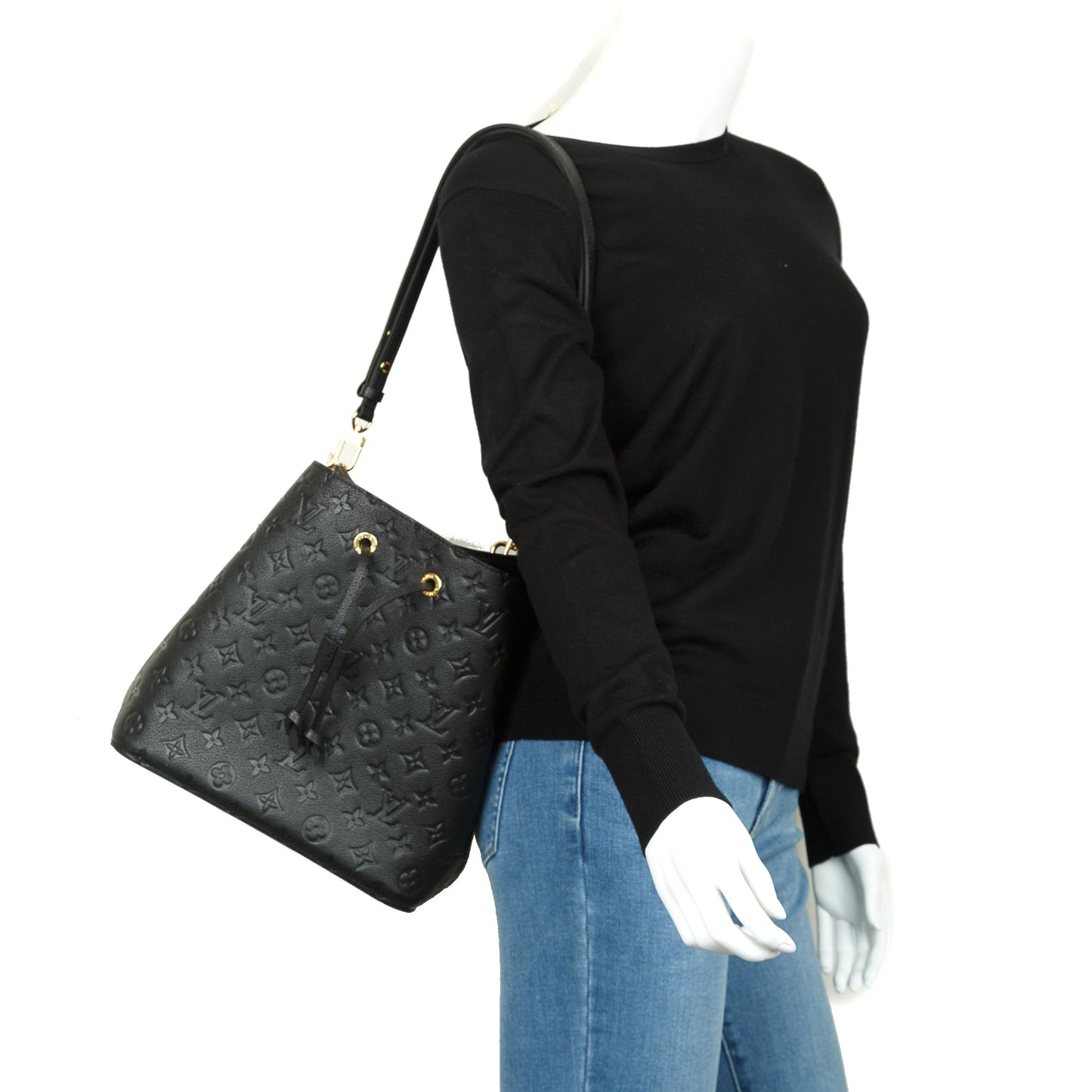 Louis Vuitton Black Monogram Empreinte Neonoe MM
