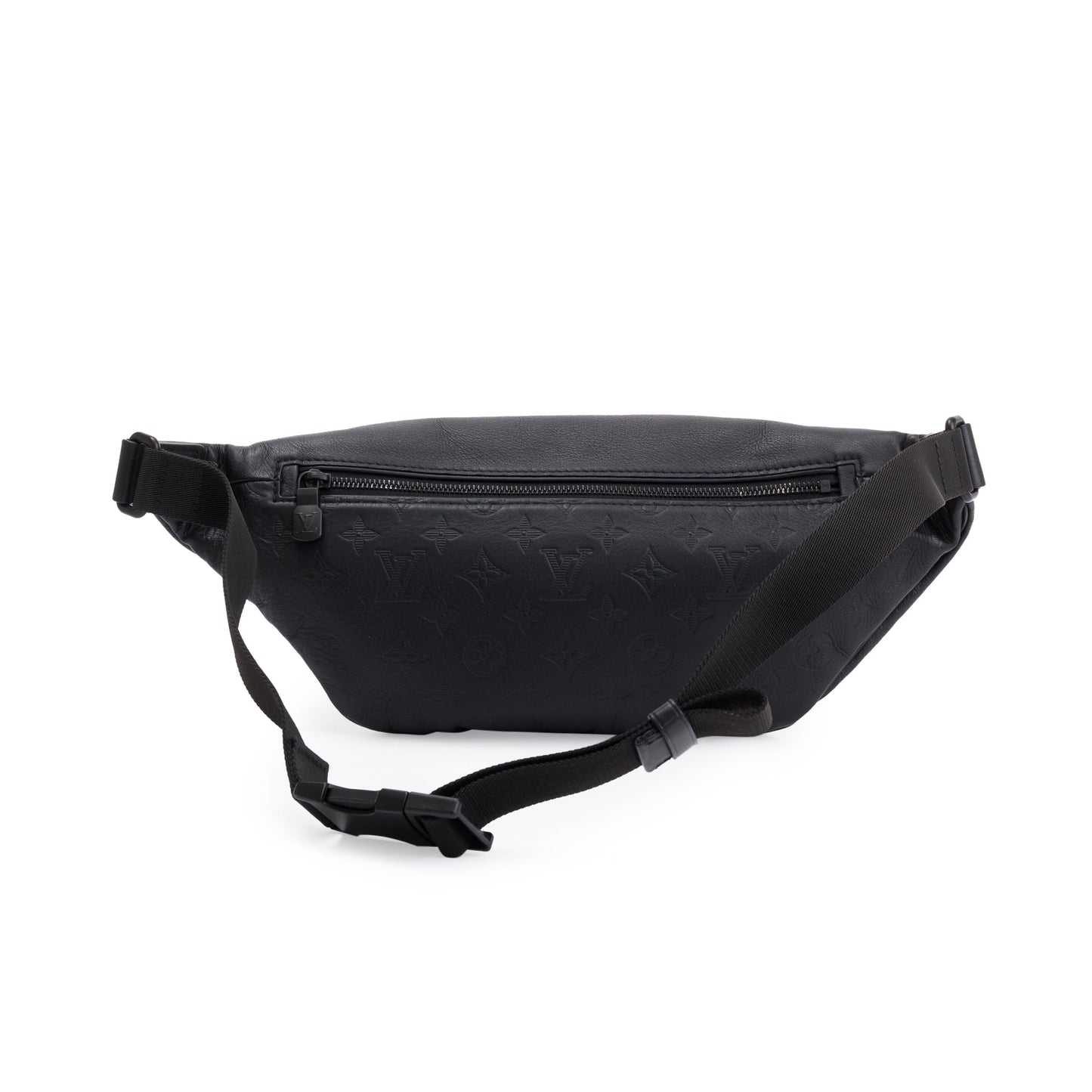 Louis Vuitton Black Monogram Shadow Calfskin Leather Discovery Bumbag