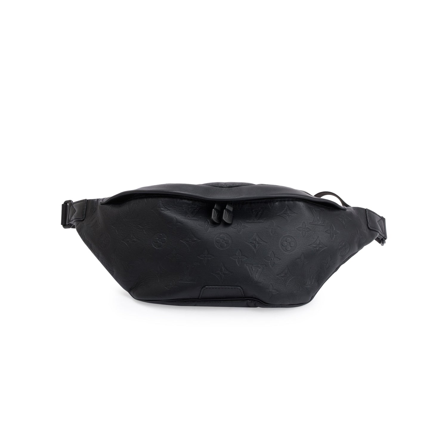 Louis Vuitton Black Monogram Shadow Calfskin Leather Discovery Bumbag