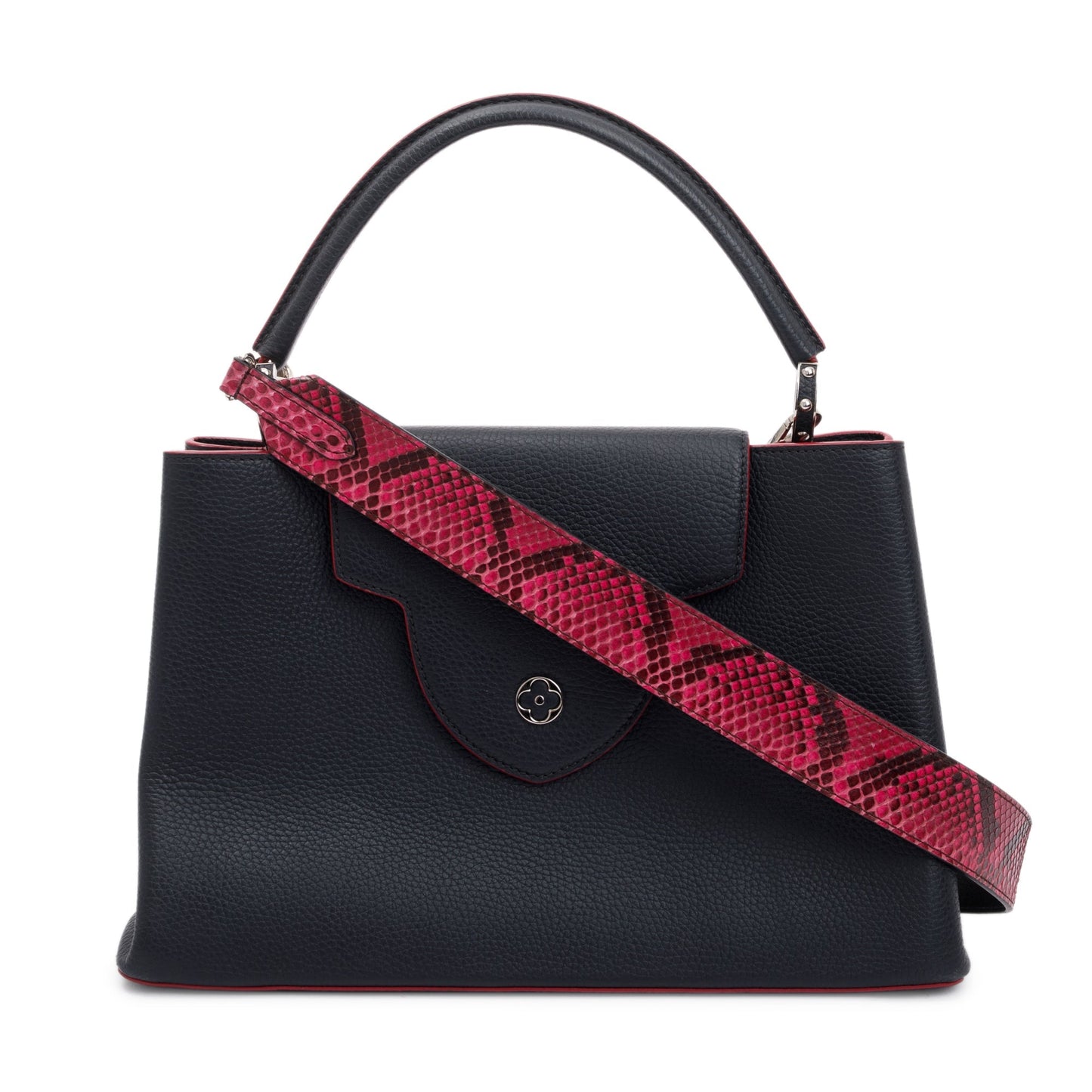 Louis Vuitton Black Taurillon Capucine GM