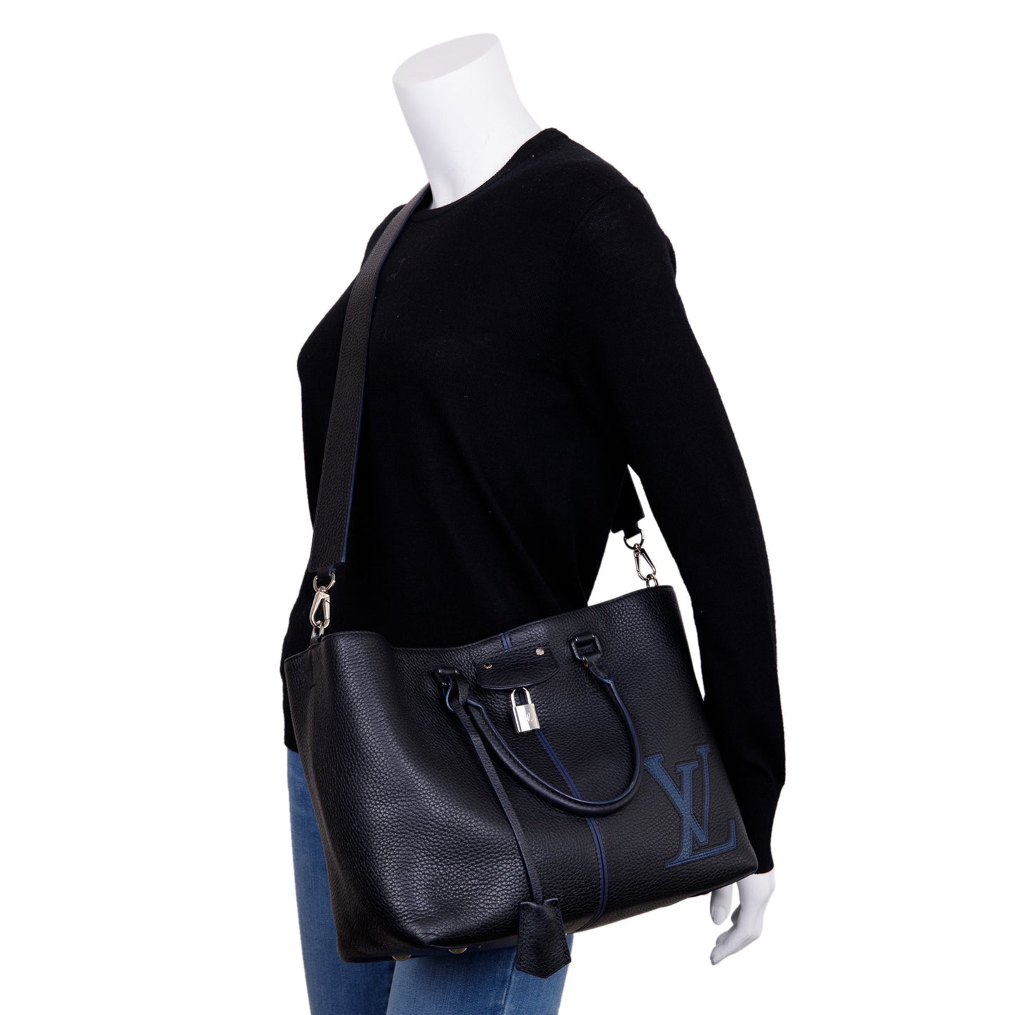 Louis Vuitton Black Taurillon Leather Pernelle Tote