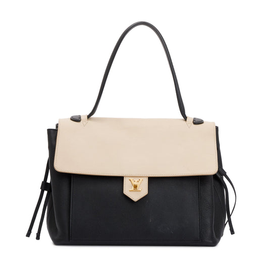 Louis Vuitton Black/Beige Calfskin Leather LockMe MM