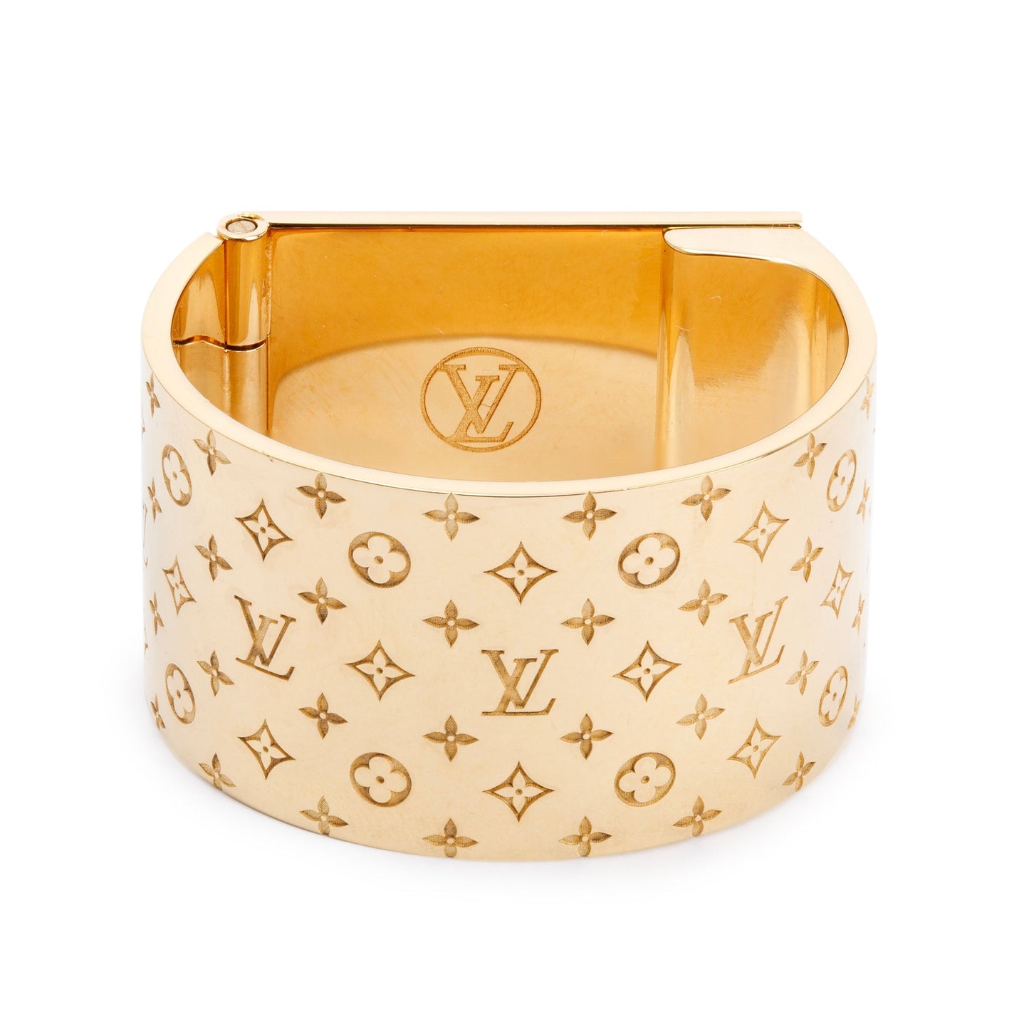 Louis Vuitton Brass Monogram Nanogram Scarf Ring