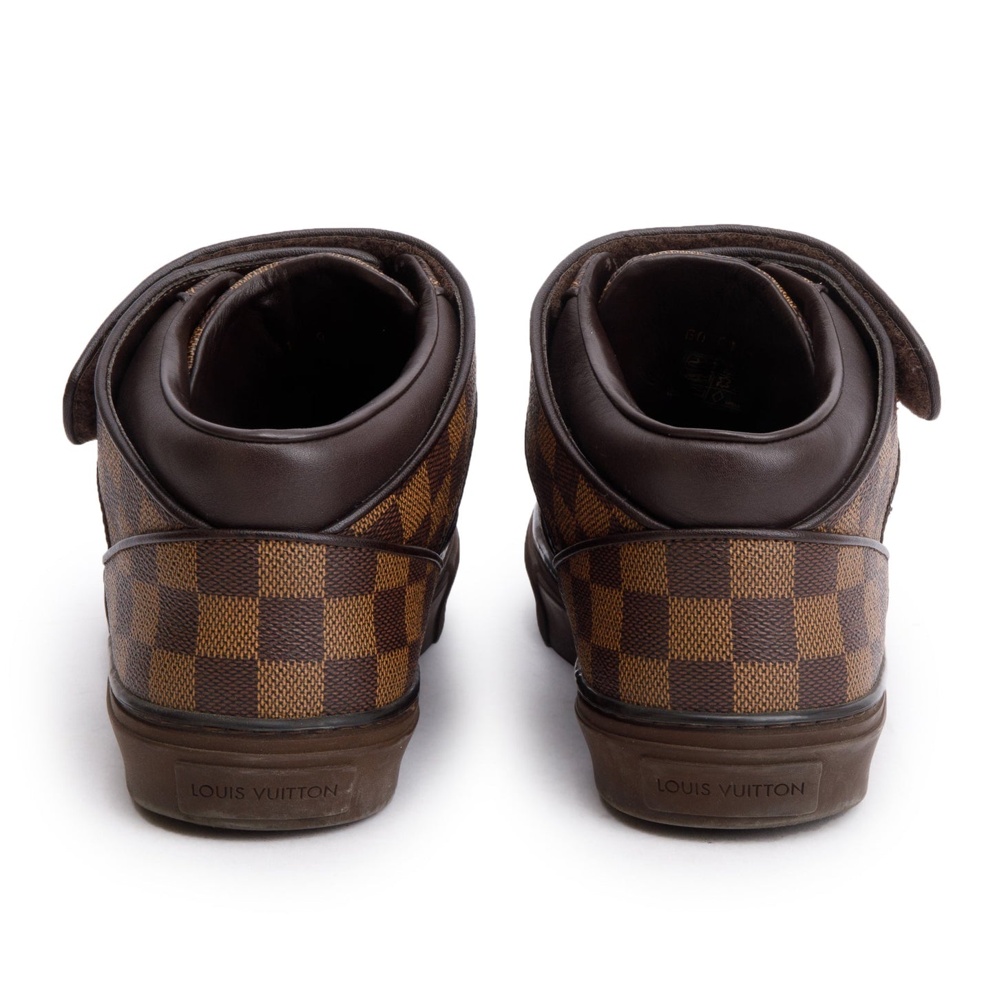 Louis Vuitton Brown Damier Ebene Canvas Acapulco Mid-Top Sneakers, Size 9