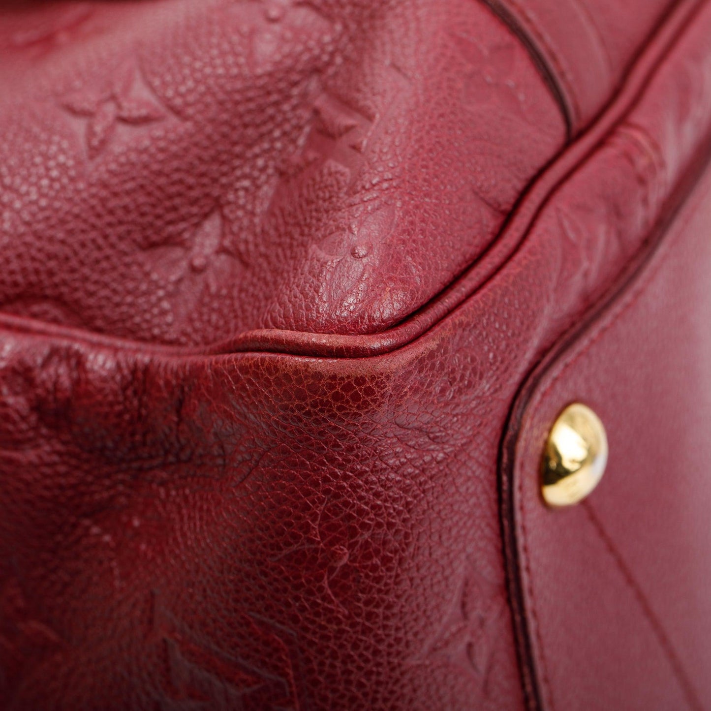 Louis Vuitton Burgundy Monogram Empreinte Leather Speedy Bandouliere 25