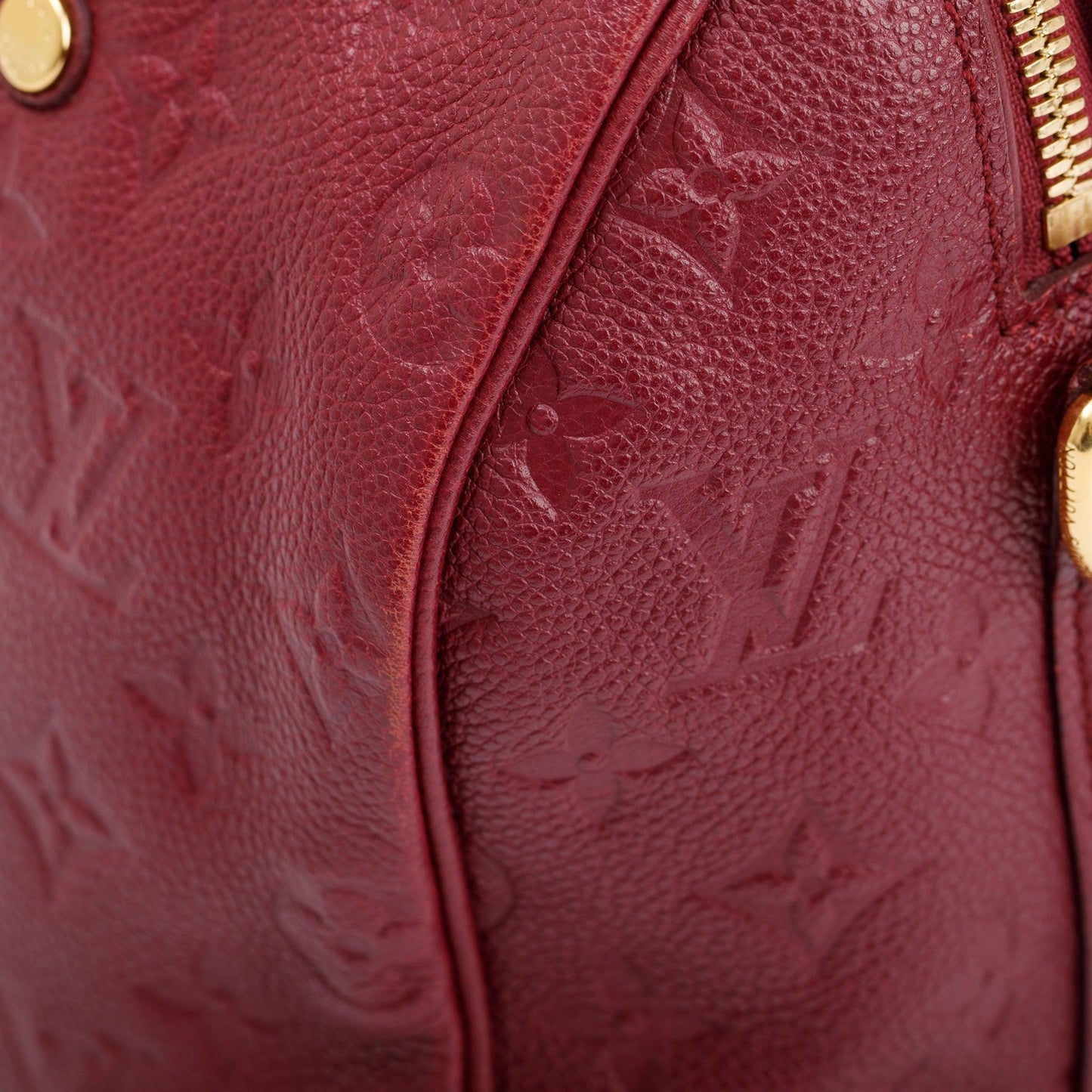 Louis Vuitton Burgundy Monogram Empreinte Leather Speedy Bandouliere 25