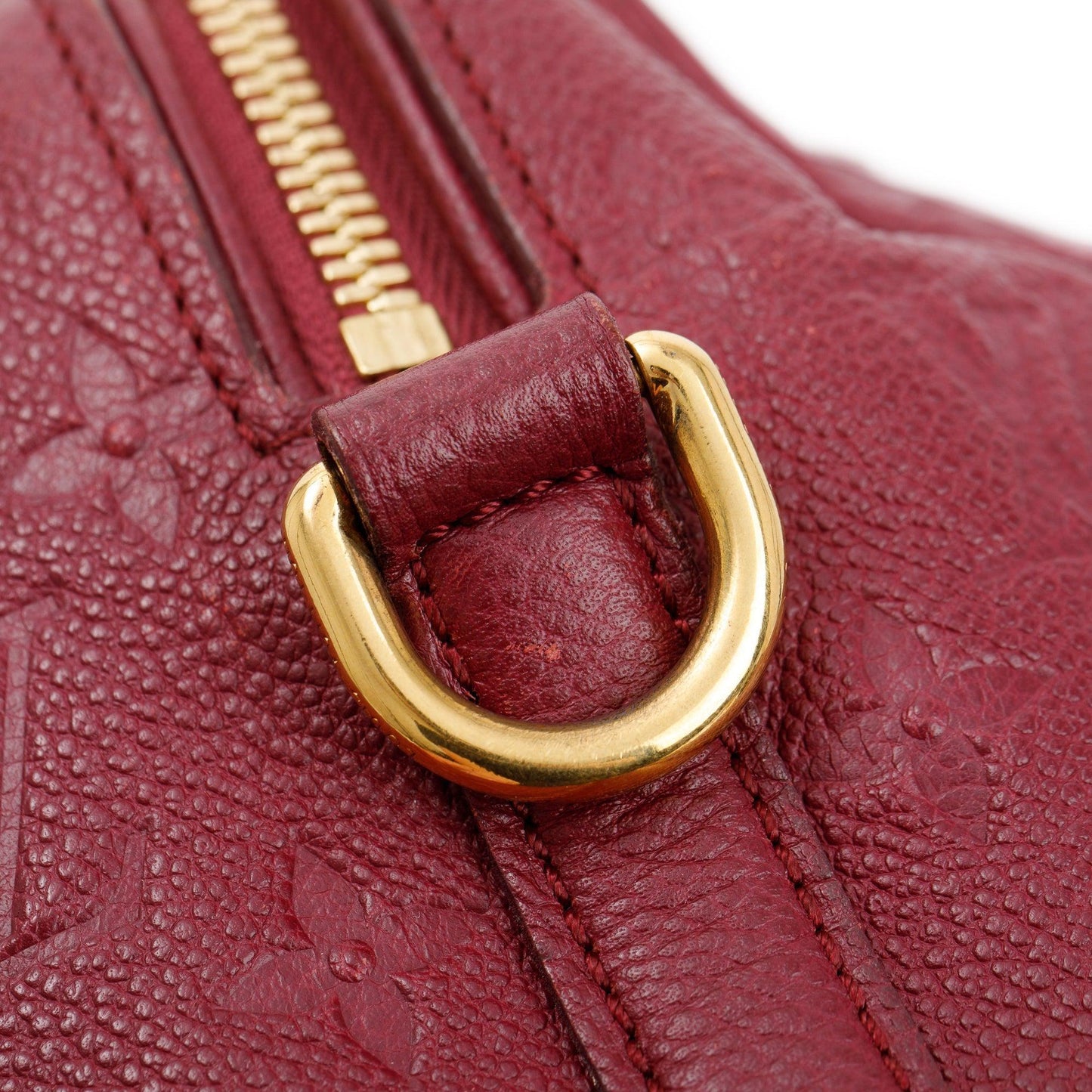 Louis Vuitton Burgundy Monogram Empreinte Leather Speedy Bandouliere 25