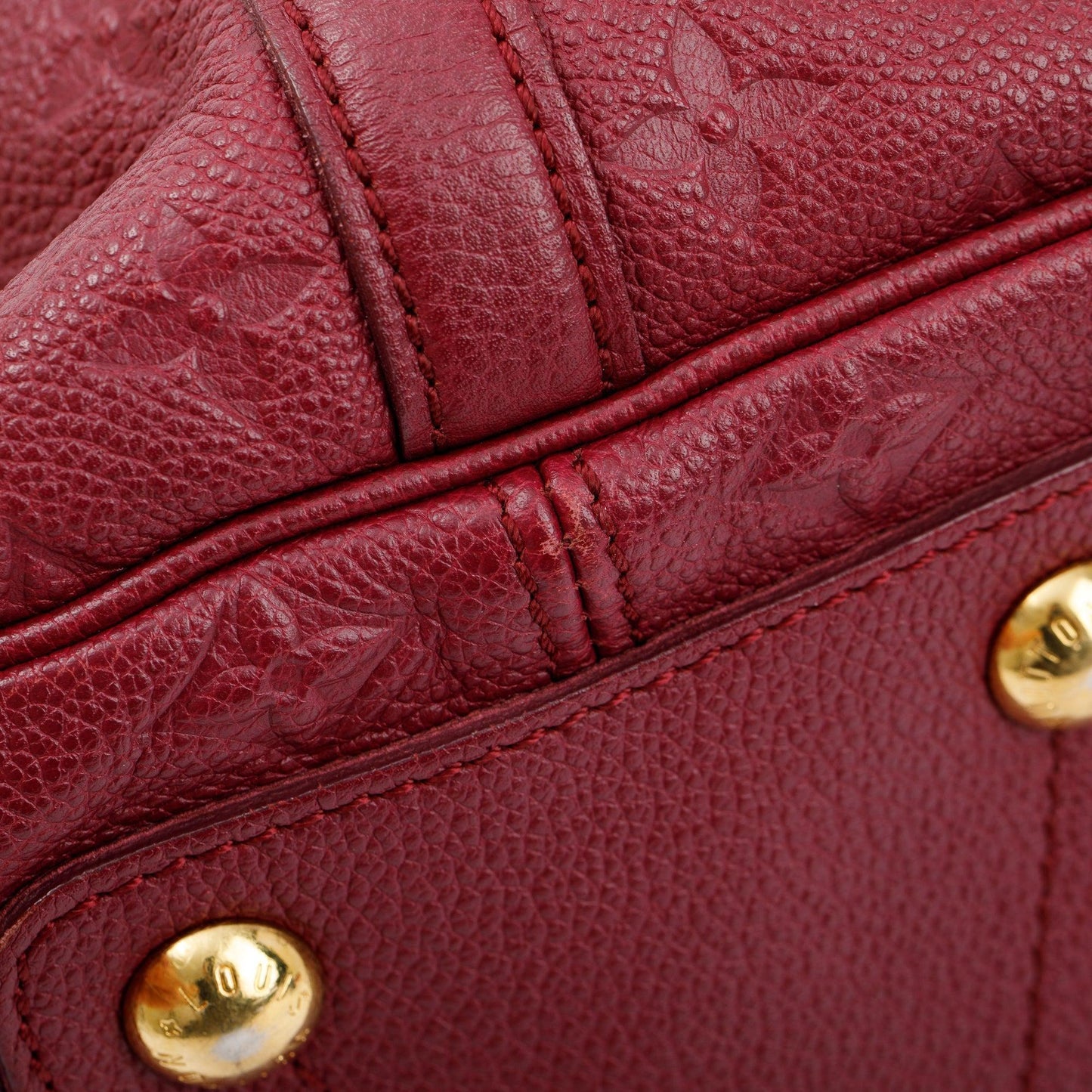 Louis Vuitton Burgundy Monogram Empreinte Leather Speedy Bandouliere 25