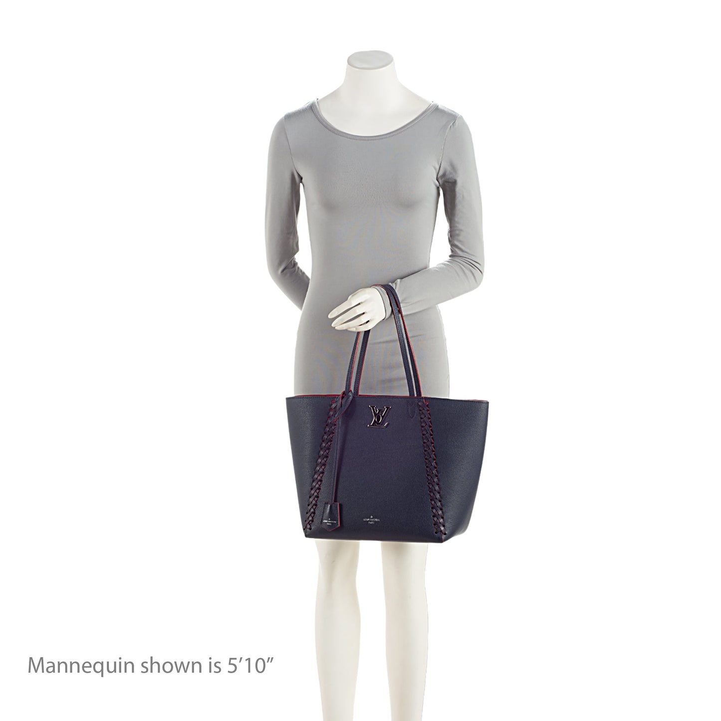 Louis Vuitton Calfskin Braided Lockme Cabas Tote (SHF-U3RwBn)