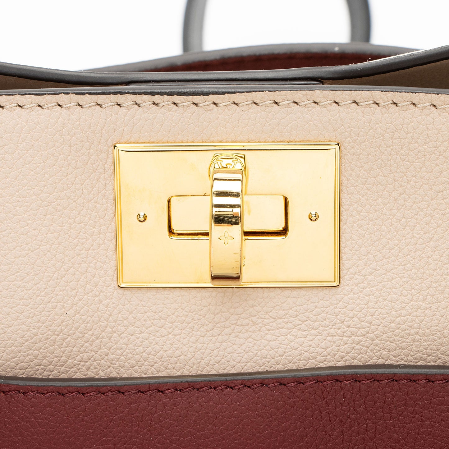 Louis Vuitton Calfskin Monogram Canvas On My Side MM Tote