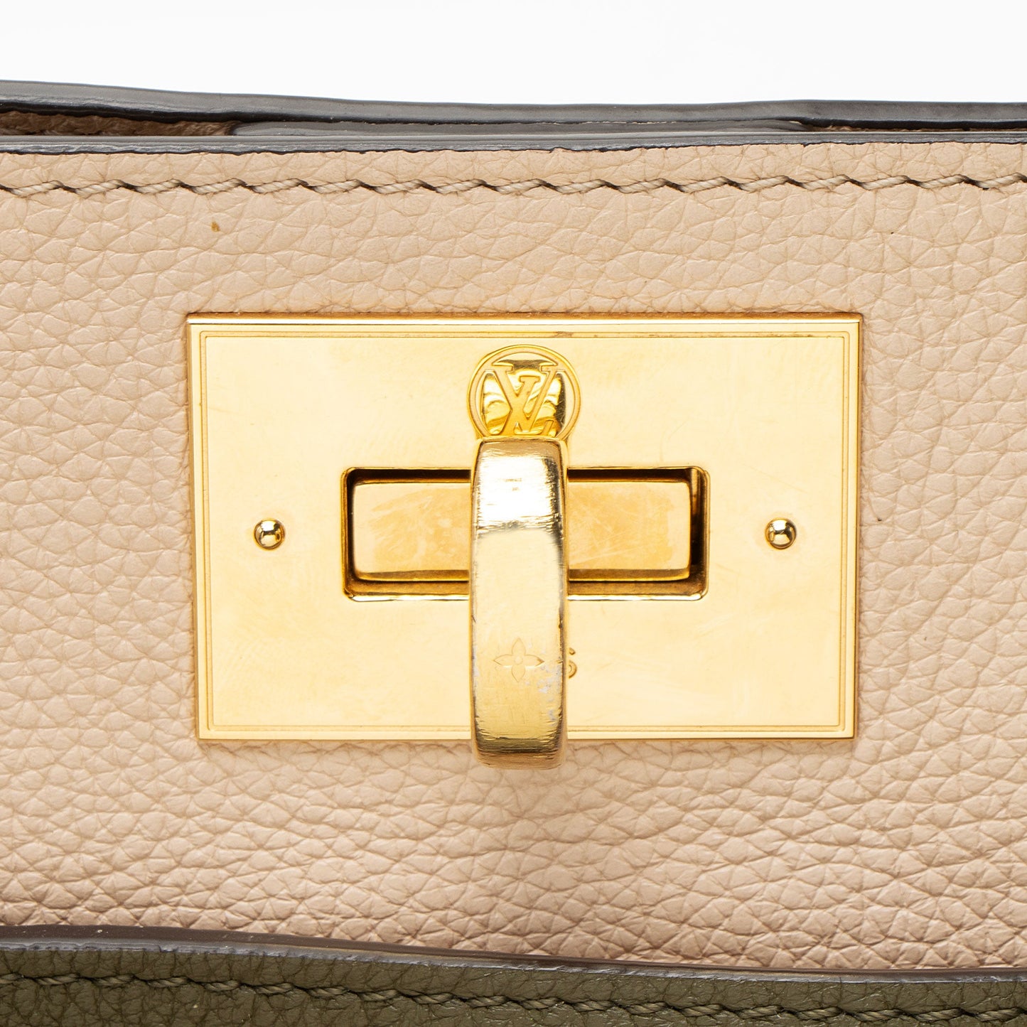 Louis Vuitton Calfskin Monogram Canvas On My Side MM Tote