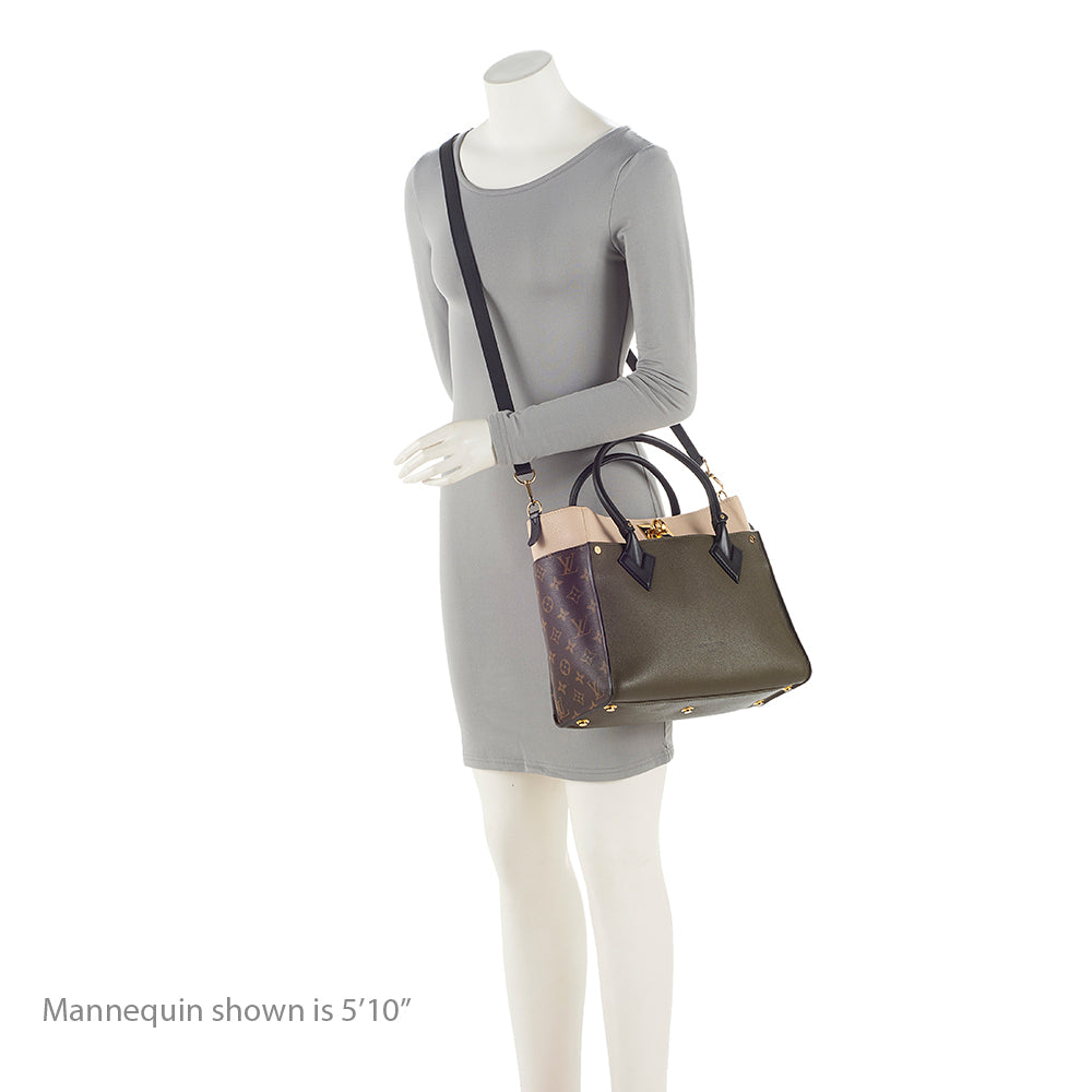 Louis Vuitton Calfskin Monogram Canvas On My Side MM Tote
