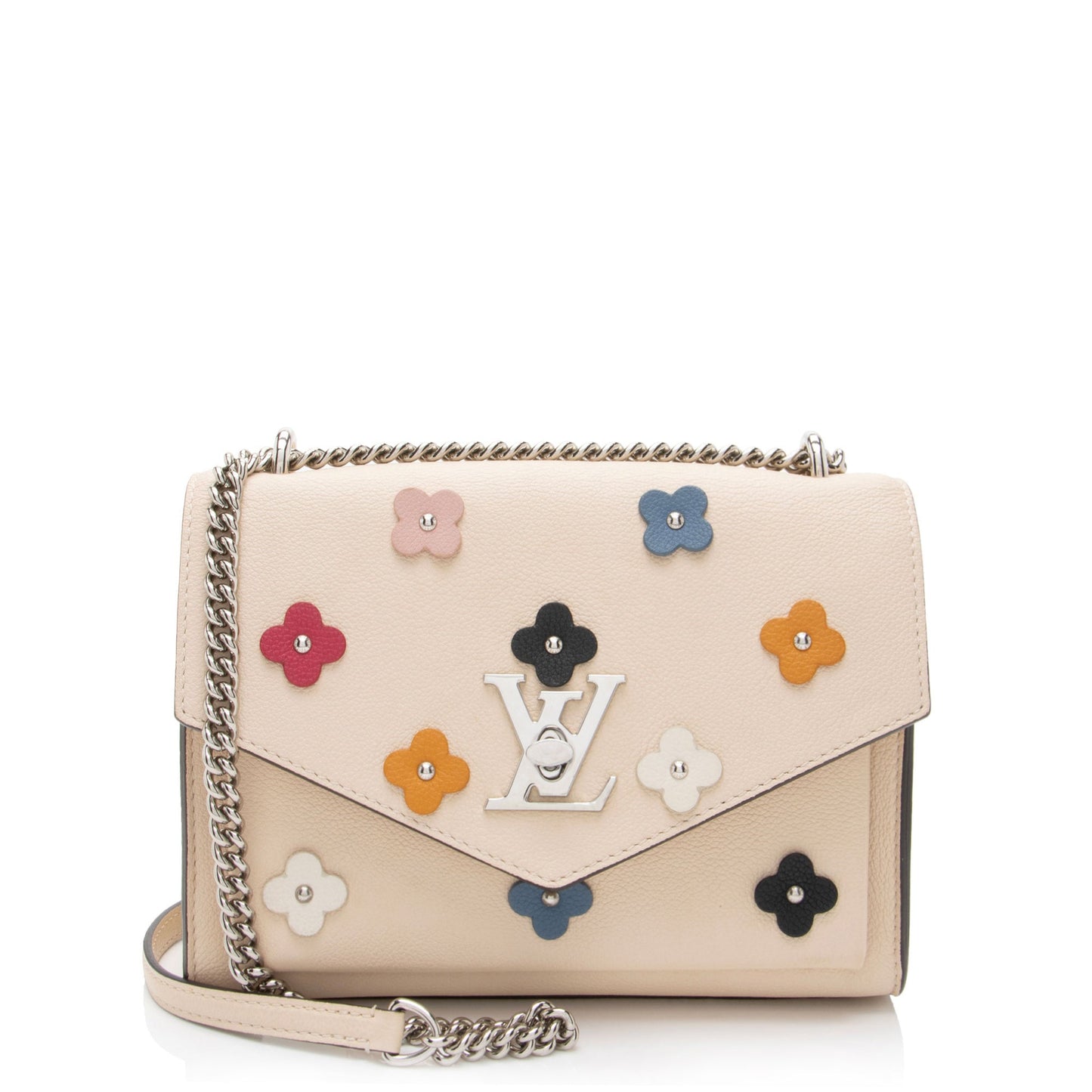 Louis Vuitton Calfskin Mylockme Fleurs BB Shoulder Bag