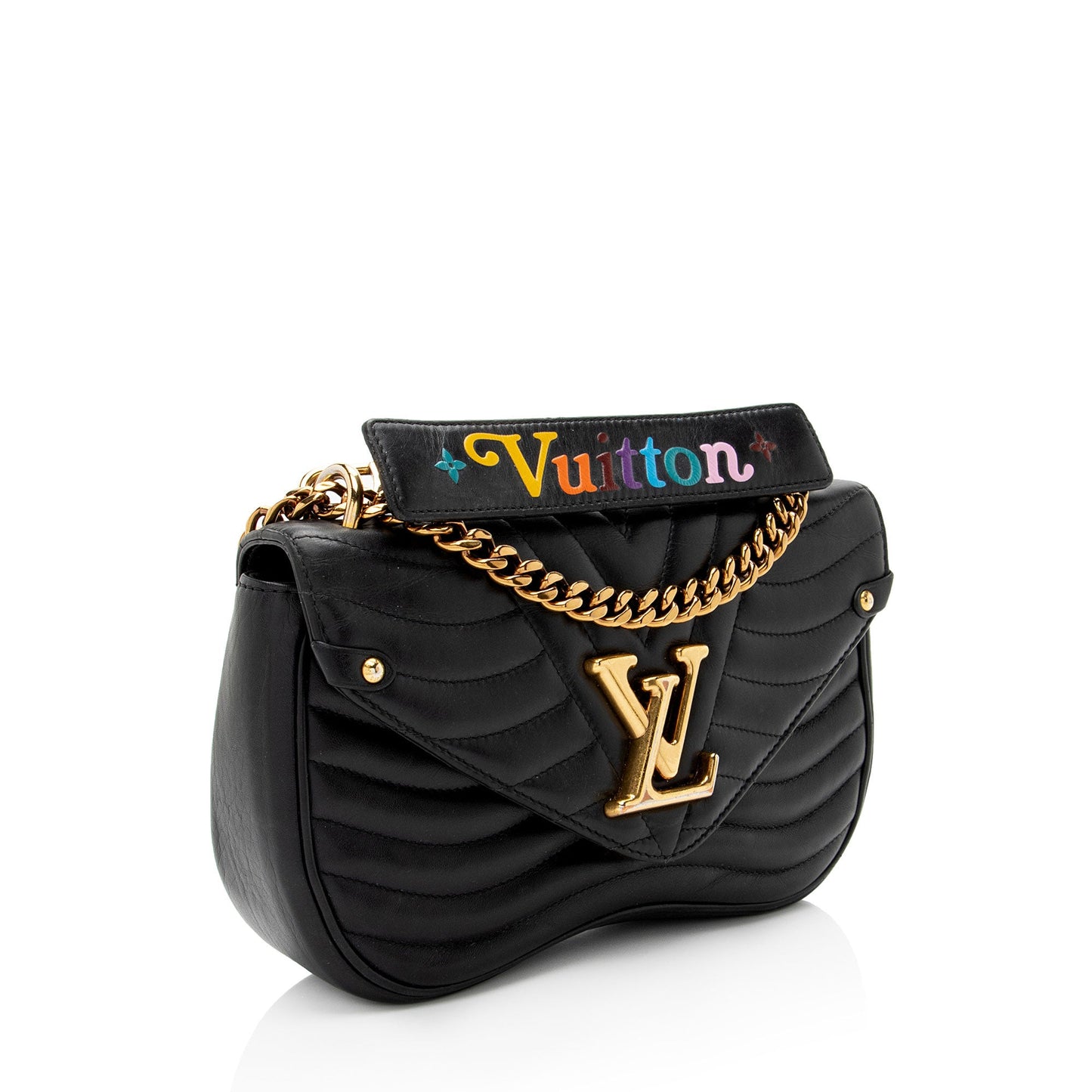 Louis Vuitton Calfskin New Wave Chain MM Shoulder Bag