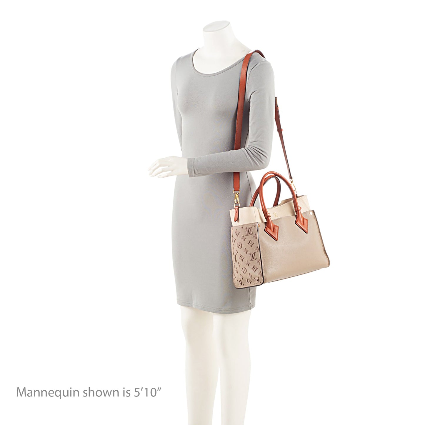Louis Vuitton Calfskin Tufted Monogram On My Side MM Tote