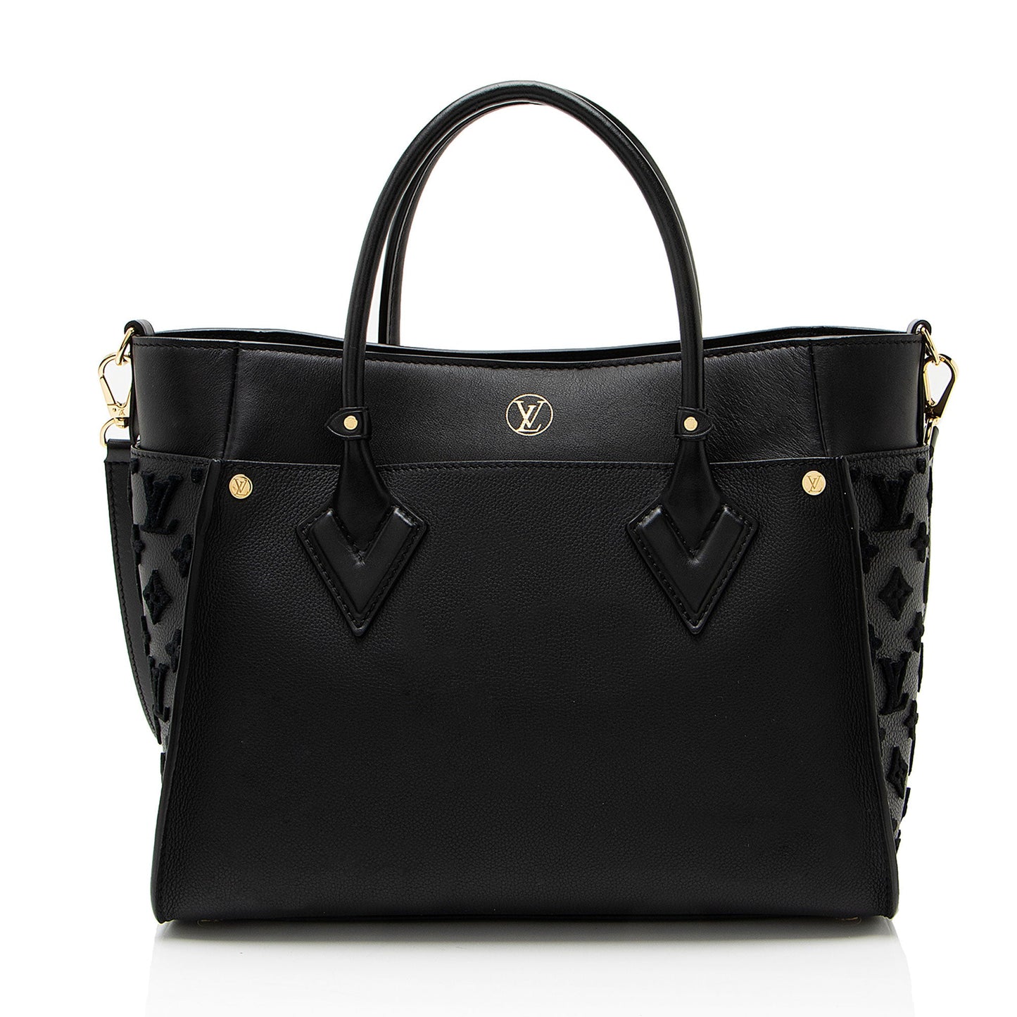Louis Vuitton Calfskin Tufted Monogram On My Side MM Tote