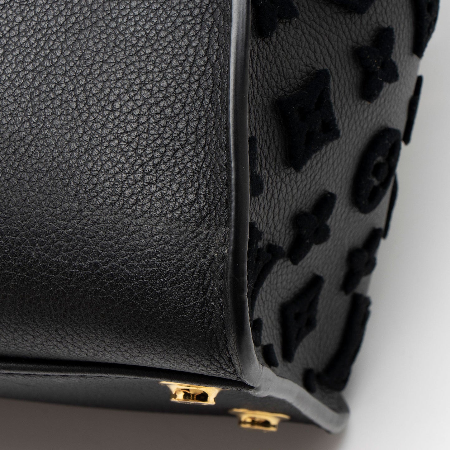 Louis Vuitton Calfskin Tufted Monogram On My Side MM Tote