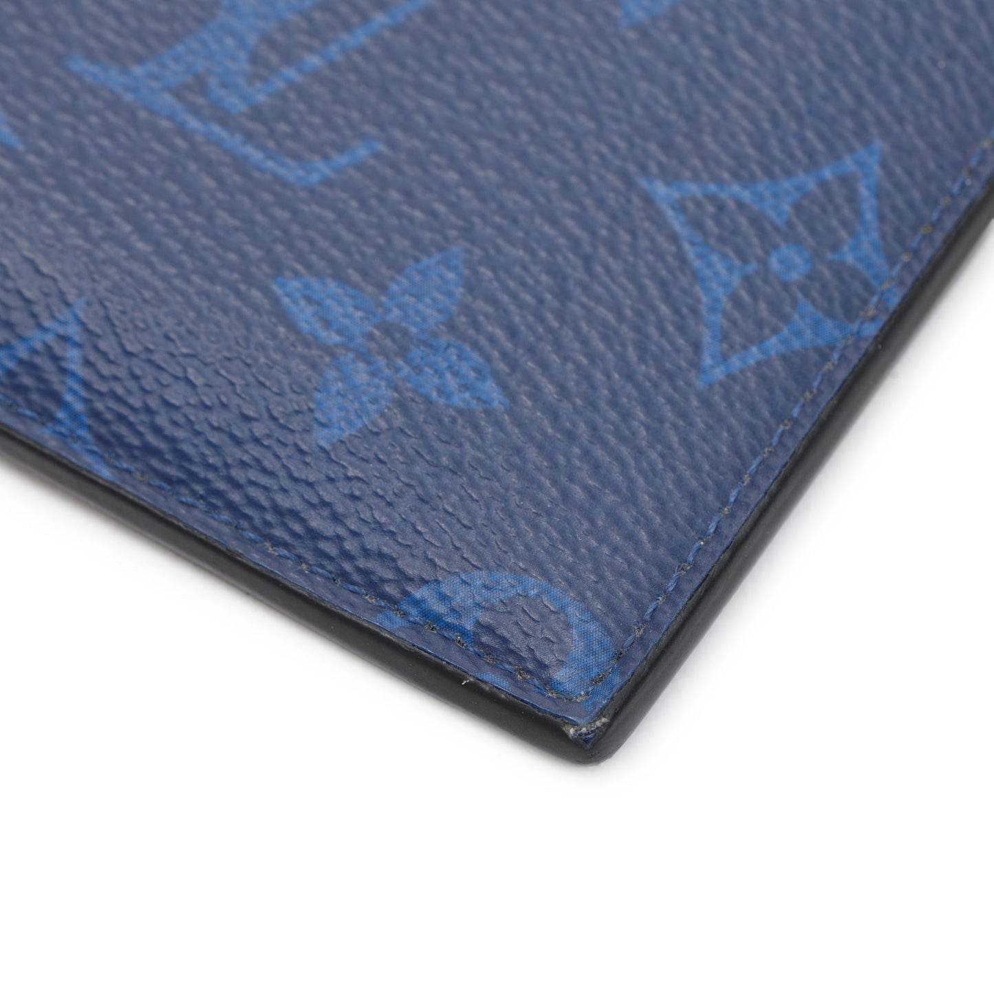Louis Vuitton Cobalt Blue Taigarama Leather Coin Card Holder