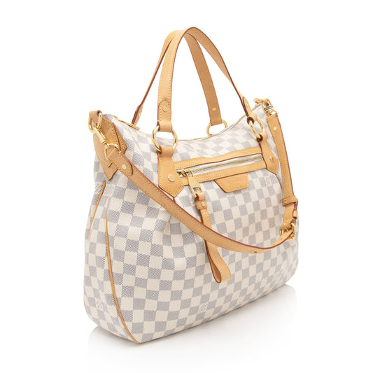 Louis Vuitton Damier Azur Evora MM Tote (SHF-tvwu8e)