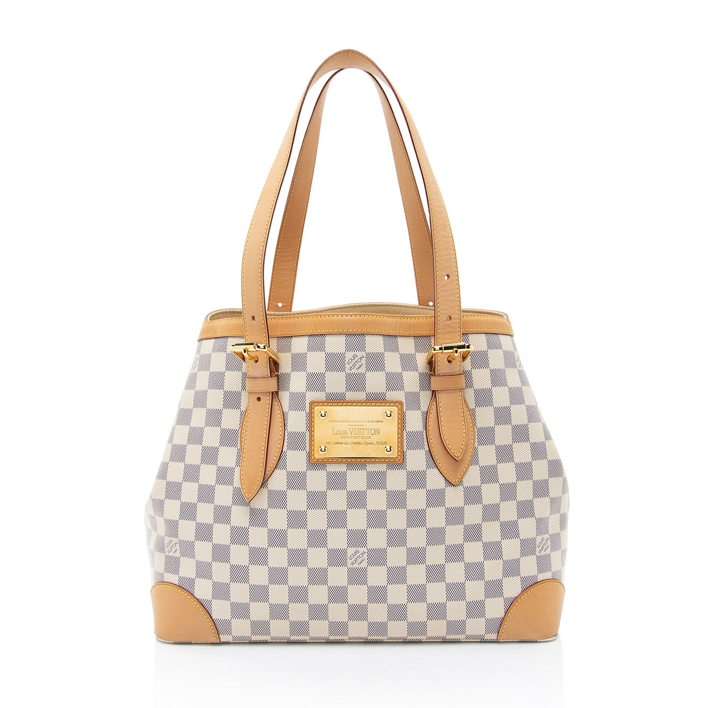 Louis Vuitton Damier Azur Hampstead MM Tote (SHF-GzhOZX)