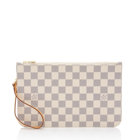 Louis Vuitton Damier Azur Neverfull MM Pochette (SHF-pOWDWj)