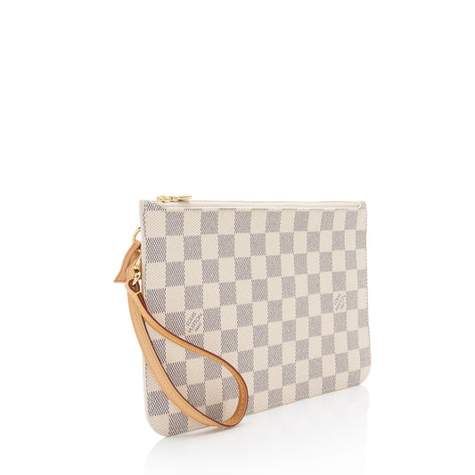 Louis Vuitton Damier Azur Neverfull MM Pochette (SHF-pOWDWj)