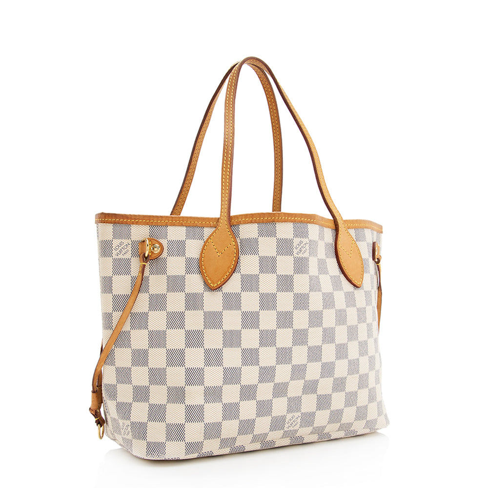 Louis Vuitton Damier Azur Neverfull PM Tote -  (SHF-19639)