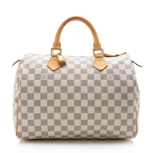 Louis Vuitton Damier Azur Speedy 30 Satchel (SHF-15538)