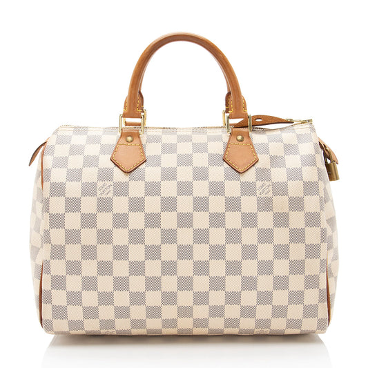 Louis Vuitton Damier Azur Speedy 30 Satchel
