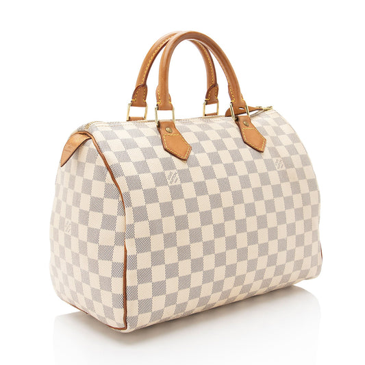 Louis Vuitton Damier Azur Speedy 30 Satchel